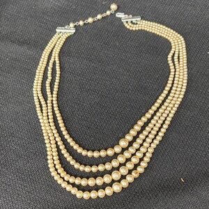 Vintage Multi-Strand Pearl Necklace